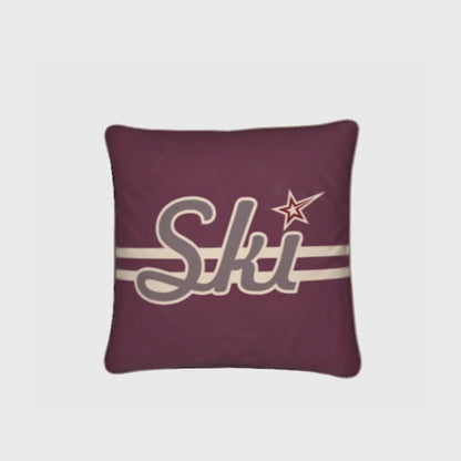 Chalet Styling, 4 Cushion Bundle - 30x30cm, Soft Velvet, Après-Ski, Burgundy Luxe