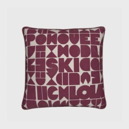 Chalet Styling, 4 Cushion Bundle - 30x30cm, Soft Velvet, Après-Ski, Burgundy Luxe