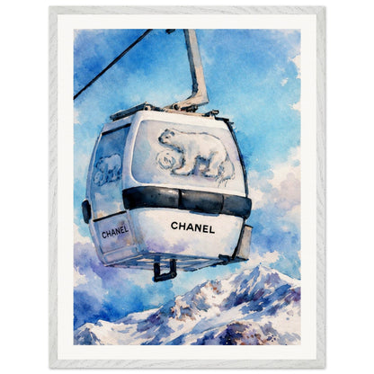 Chanel Gondola Artwork White Wooden Frame
