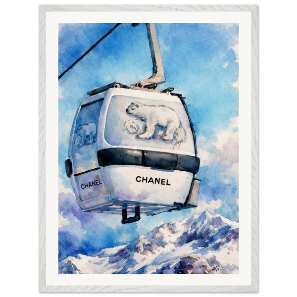 Chanel Gondola Artwork White Wooden Frame