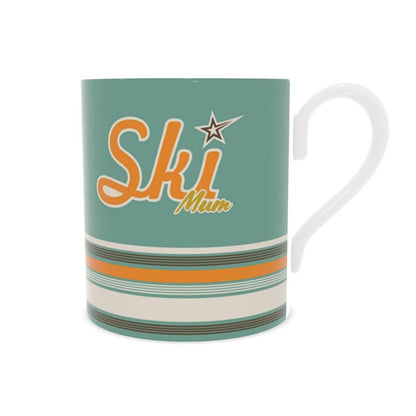 Green and Gold Ski Mum Mug
