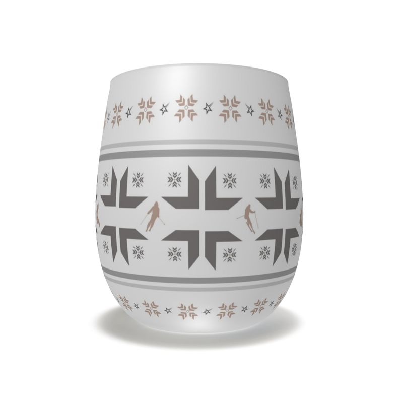 Stemless wine glass gold, silver and black