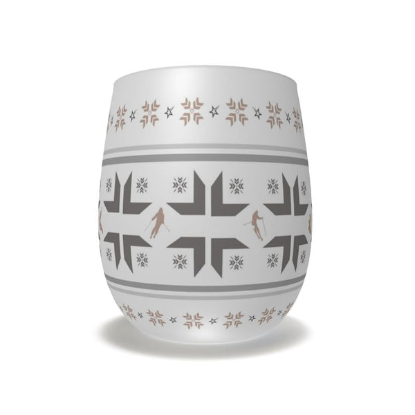 Stemless wine glass gold, silver and black
