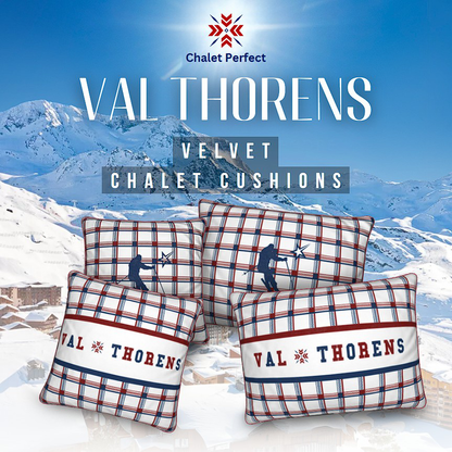 Coussin Chalet Étoile Filante Thème Ski Val Thorens